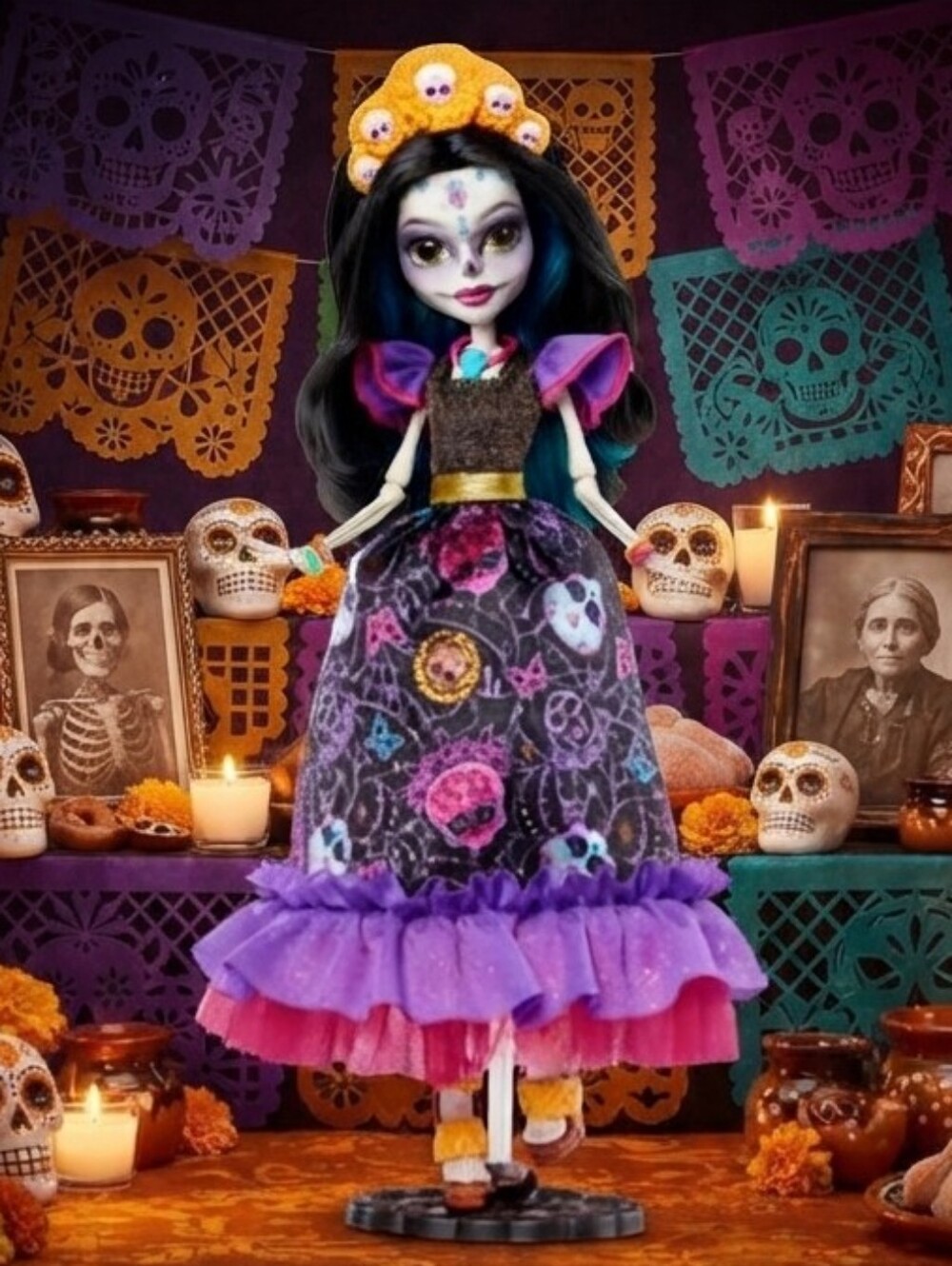 Monster High Doll, Skelita Calaveras Día De Muertos Collectible